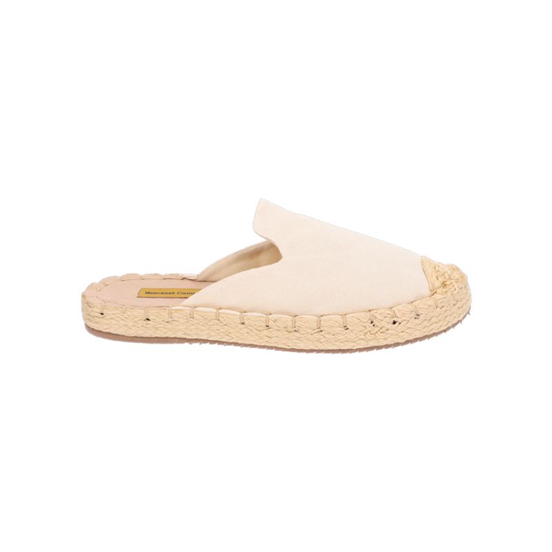 Zueco spadrilla beige para mujer cleo