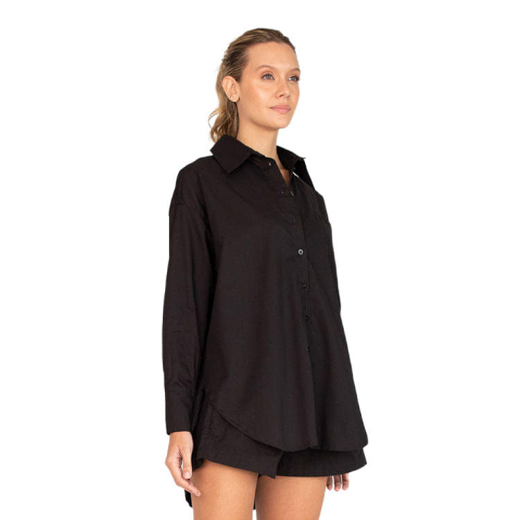 La Mujer De Negro Parkas Oversize, Chaquetas Camisa Negra Capa Fina Suelta  Mujer De Manga Larga Armygreen Abrigo De Los Bolsillos De La Ropa Exterior  De Color Caqui Za - Misc \\