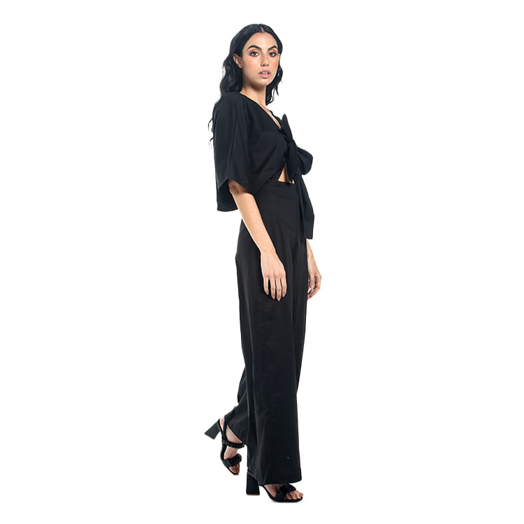 Enterizo largo de puntos en blanco y negro – aliqora moda