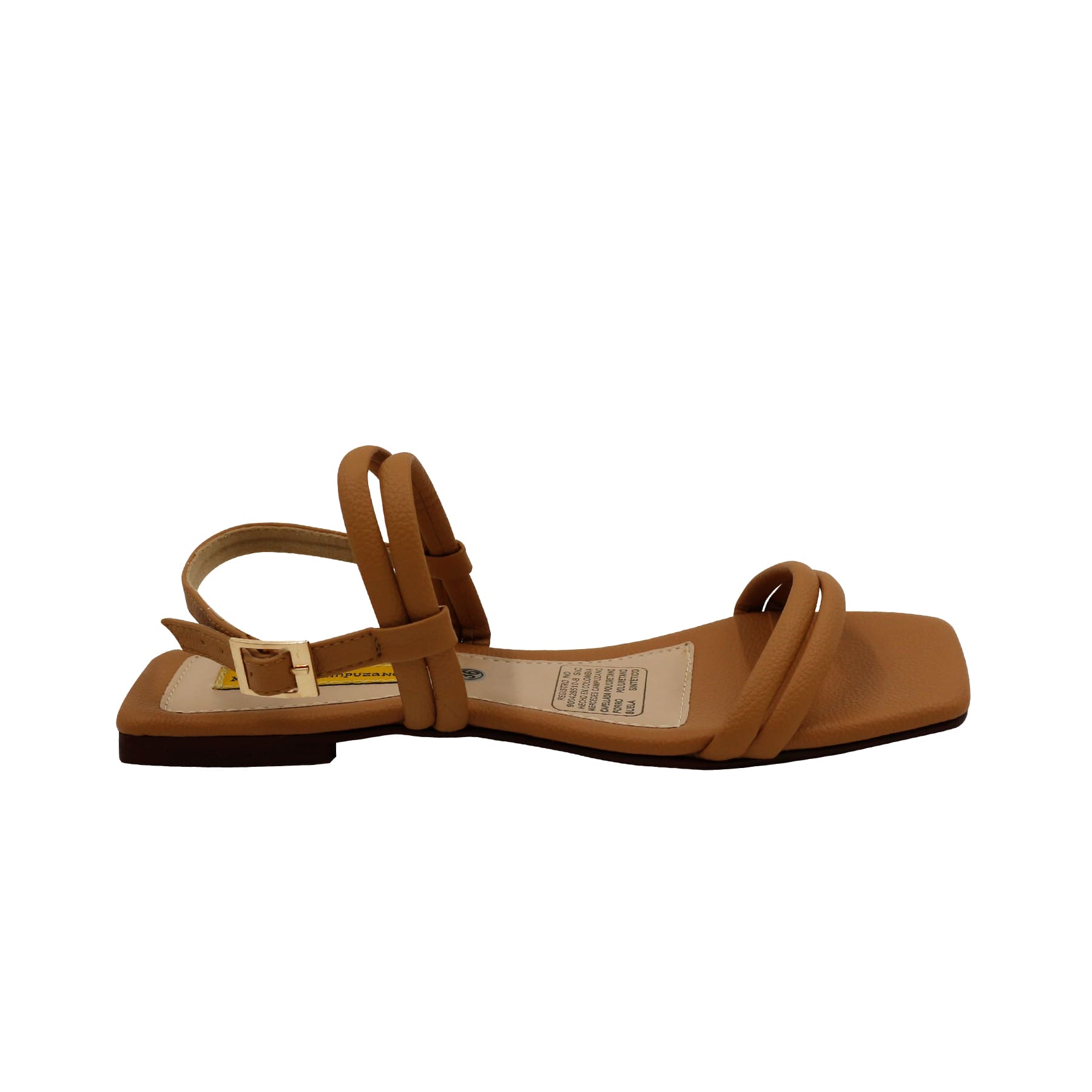 Sandalia Plana Giulia Beige