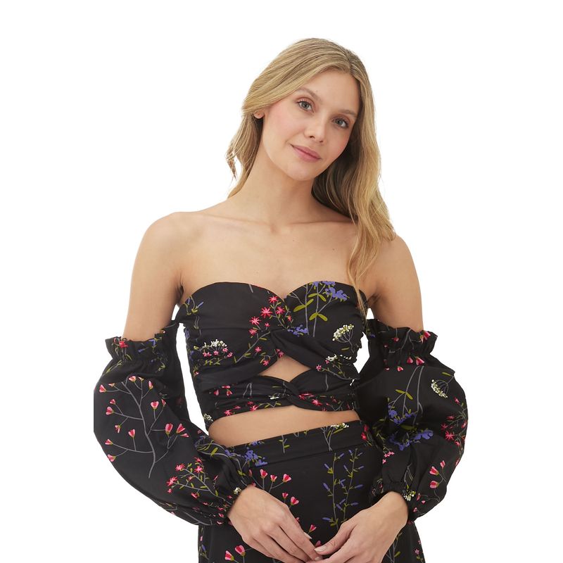 Top Estampado Floral Negro para mujer Kai