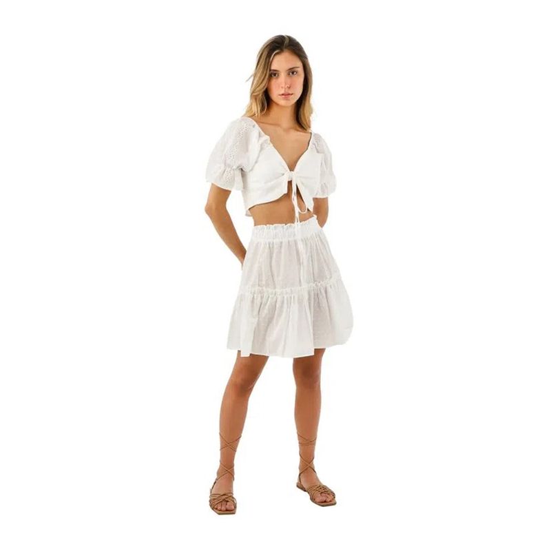 Falda Corta Blanco para mujer Bianco