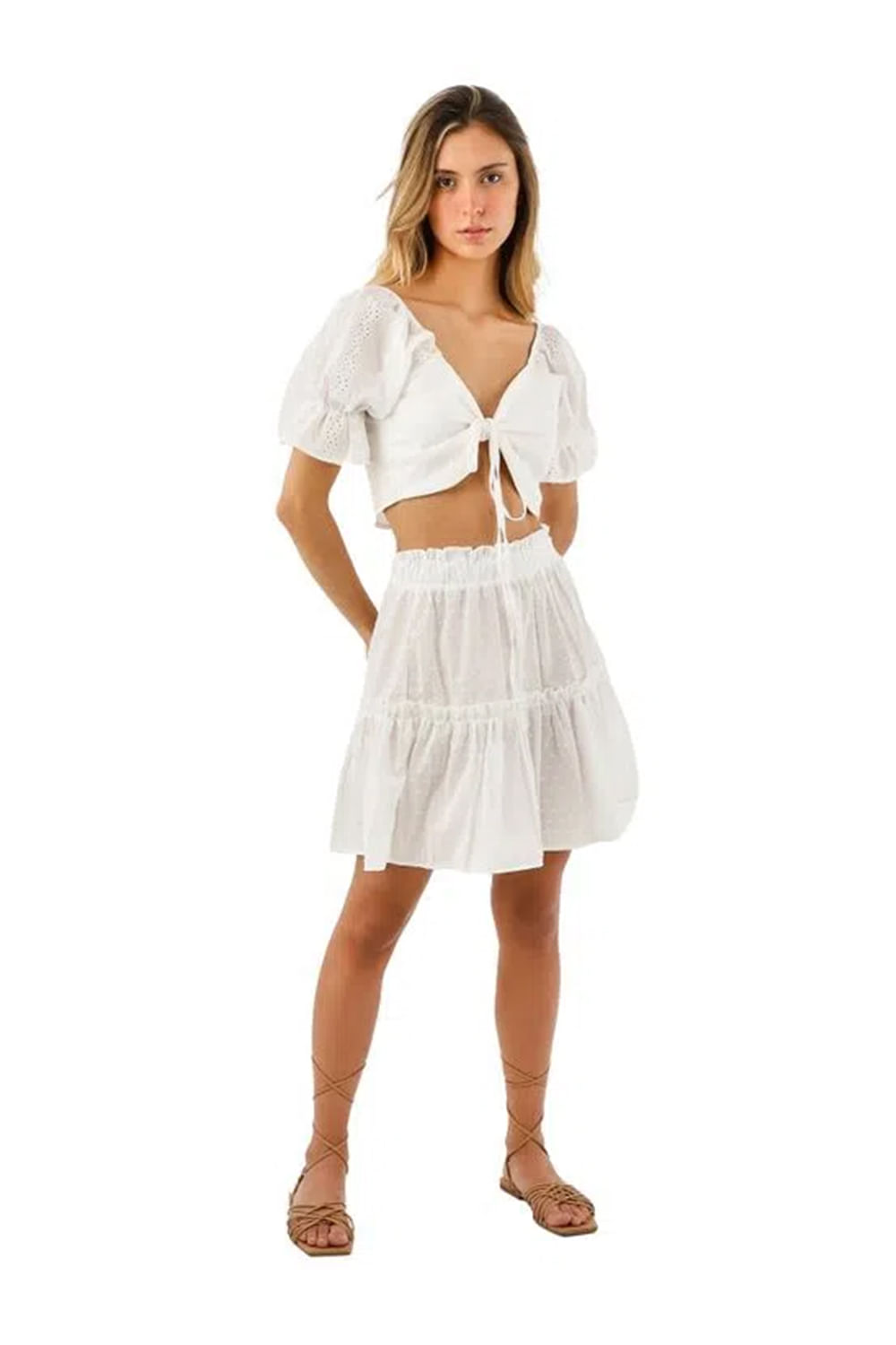 Falda Corta Bianco Blanco