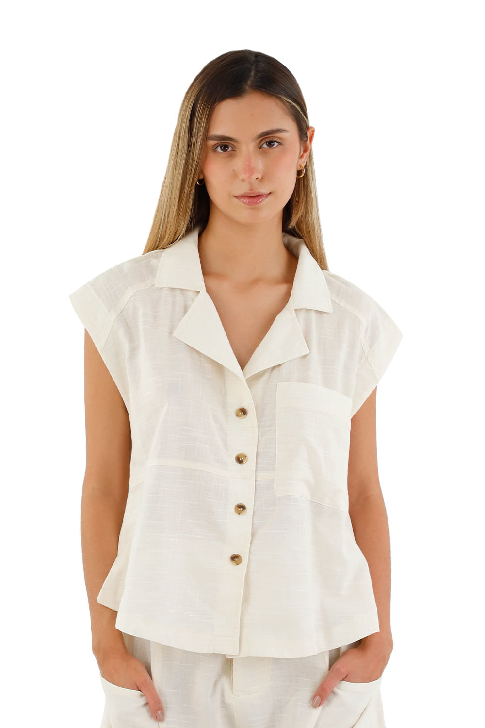 Camisa Marfil para mujer Ambar