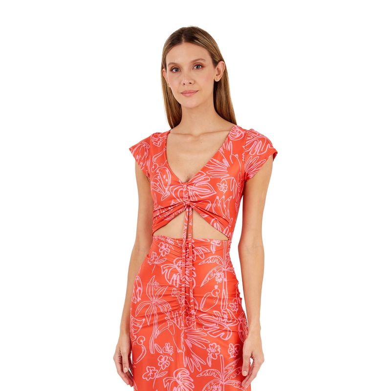 Vestido Largo Estampado Coral para mujer Peace