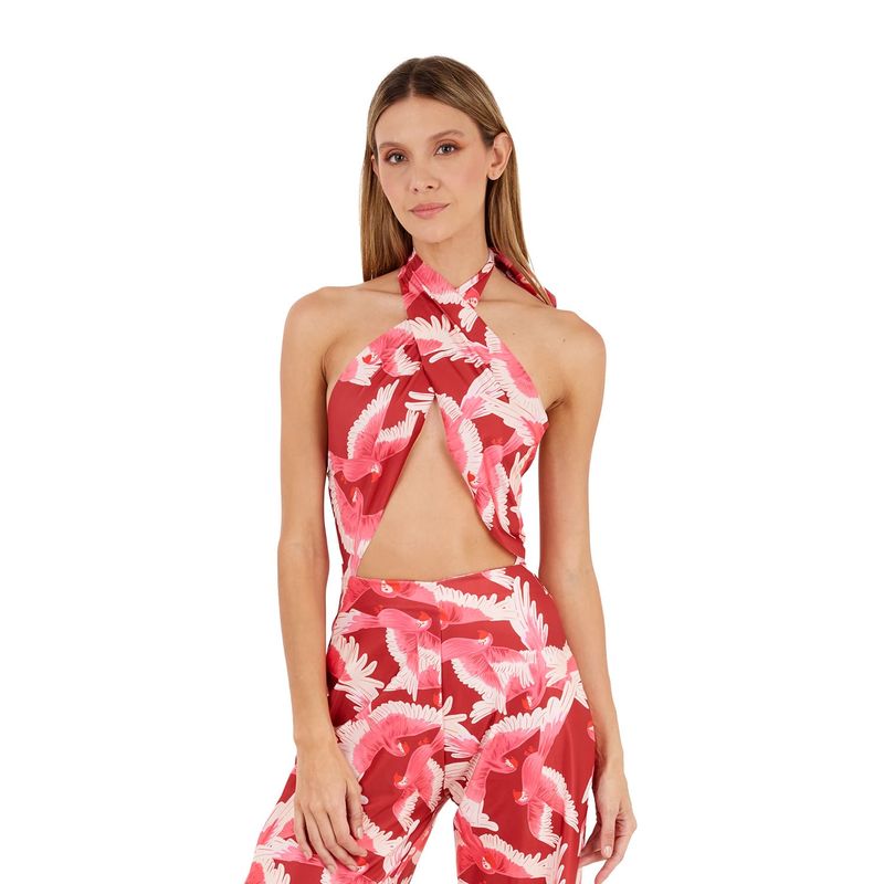 Enterizo Largo Estampado Rojo para mujer Carly