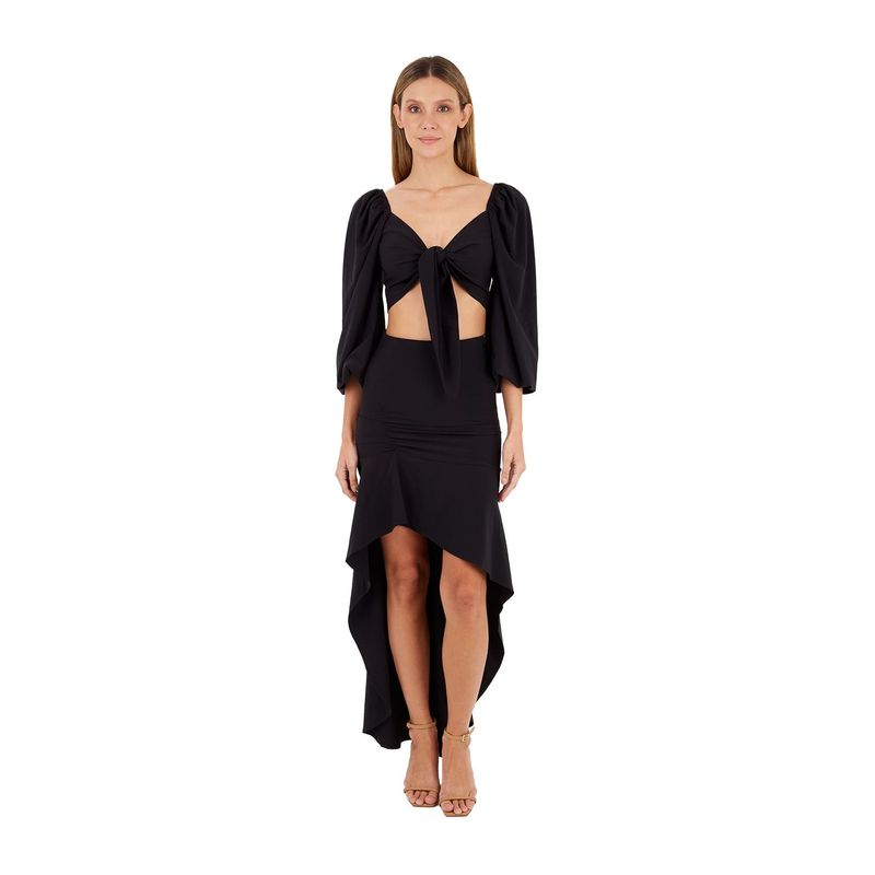 Falda Negro para mujer Tropicalia