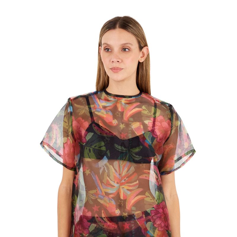 Camiseta Estampado Negro para mujer Joy