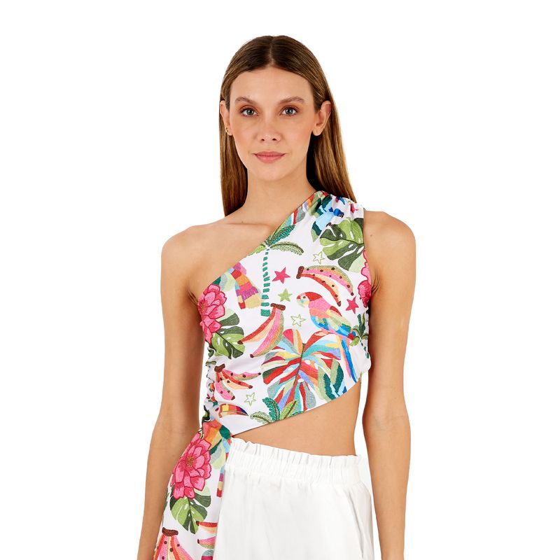 Top Estampado Marfil para mujer Ariella