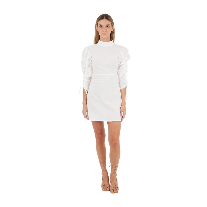 Vestido Corto Talia Marfil
