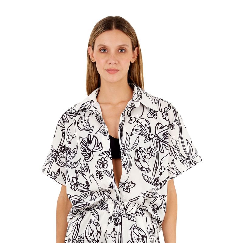 Camisa Estampado Marfil para mujer Alexa