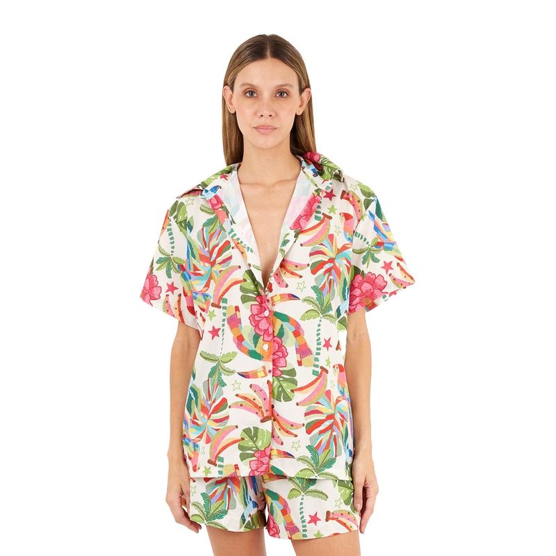 Camisa Estampado Marfil para mujer Alexa