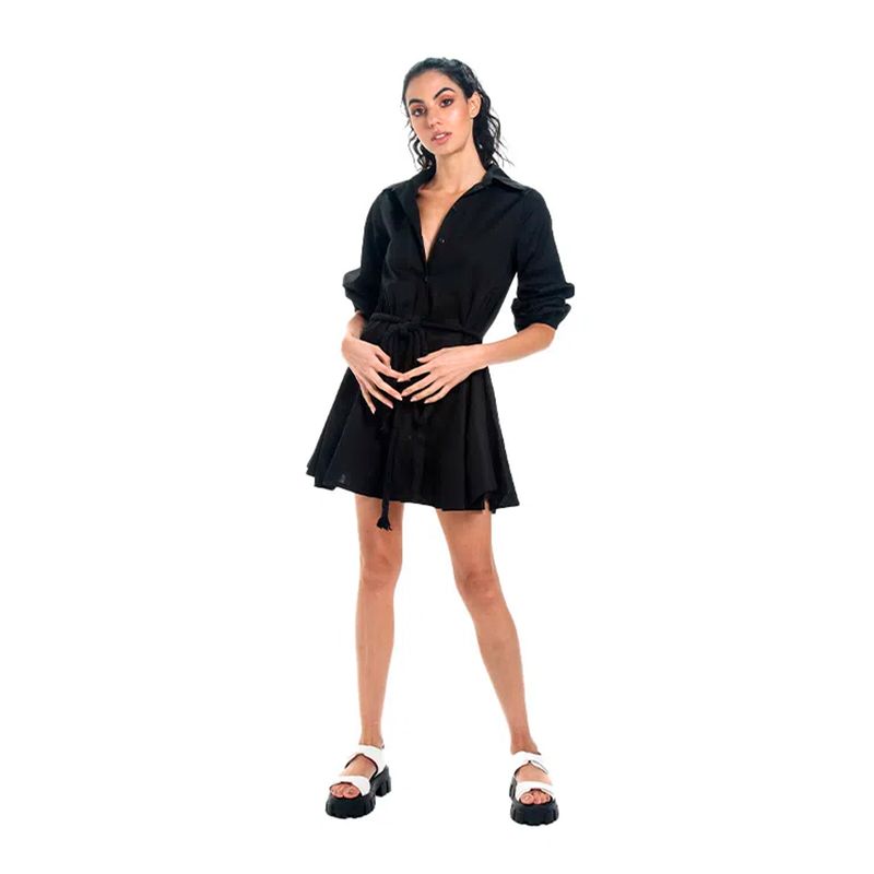 Vestido Corto Lis Negro