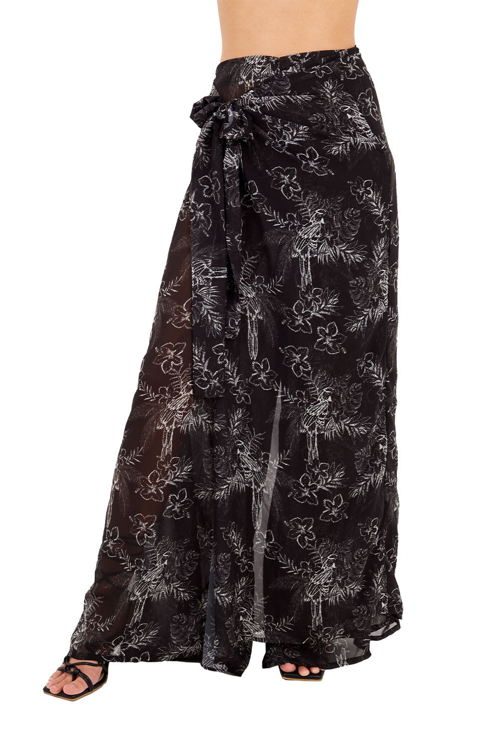 Falda Larga Glory Estampado Negro