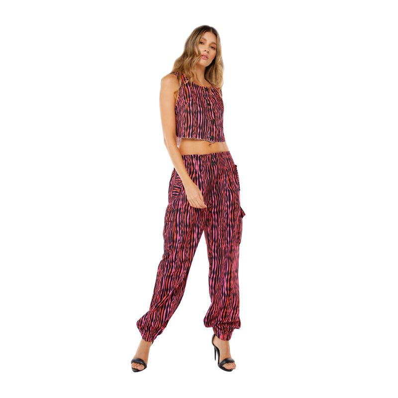 Pantalón Zebra Fucsia para mujer Helenos