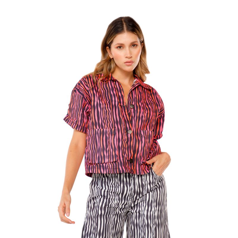 Camisa Zebra Fucsia para mujer Hatty