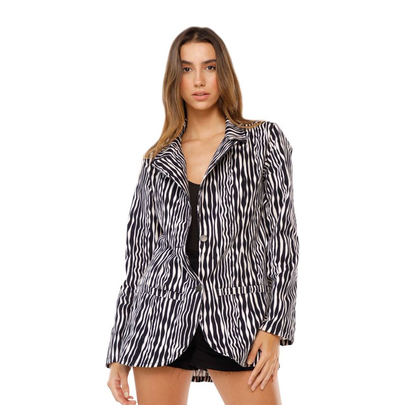 Blazer Zebra Negro para mujer Debby