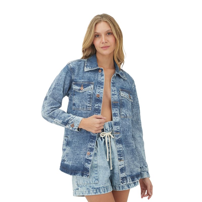 Camisa En Denim Azul para mujer Cala