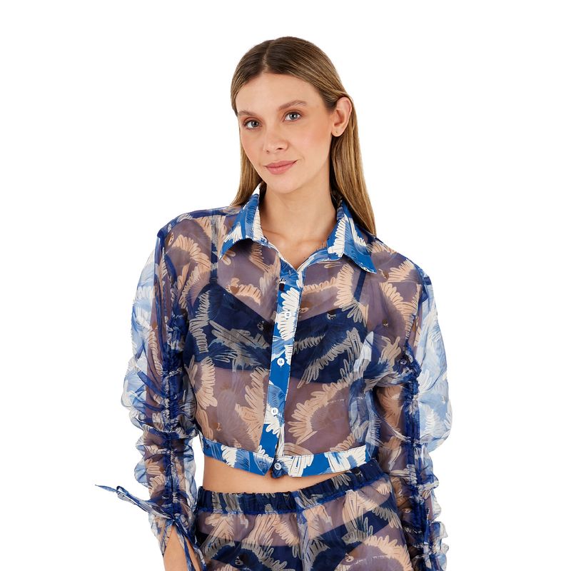 Camisa Estampado Azul para mujer Millie