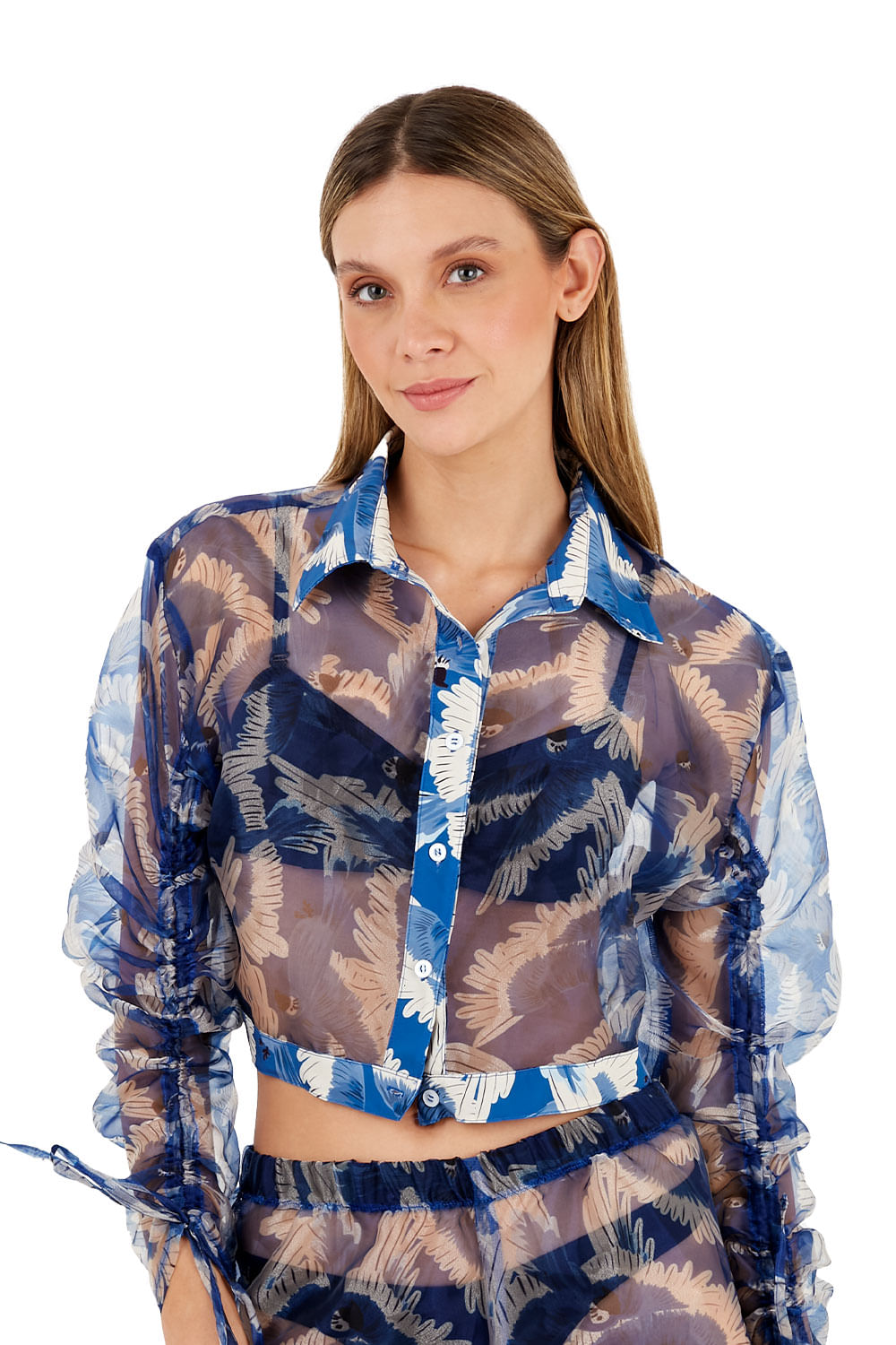 Camisa Estampado Azul para mujer Millie