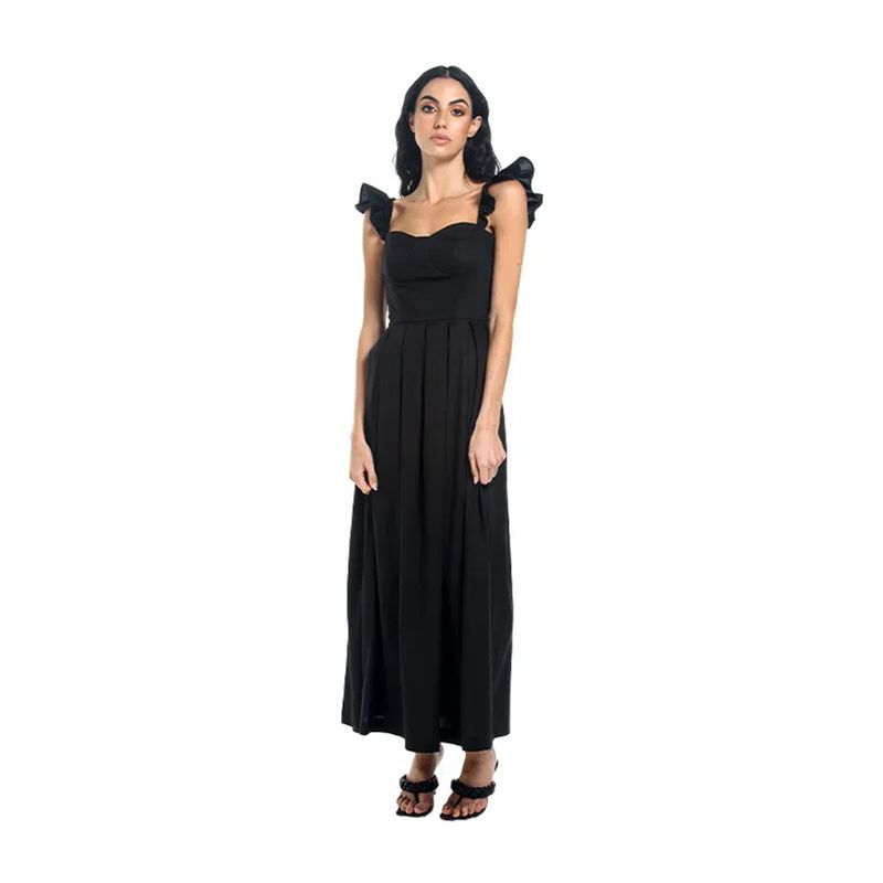 Vestido Largo Negro para mujer Flora