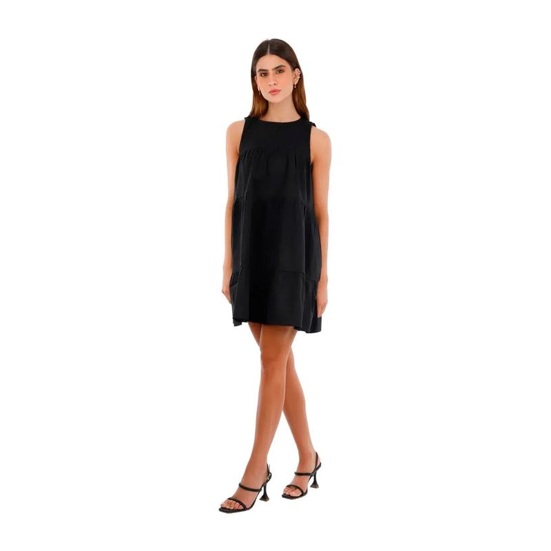 Vestido corto negro para mujer lucia
