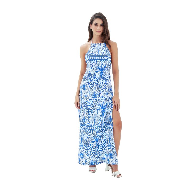 Vestido largo aires del trópico azul  Heritage
