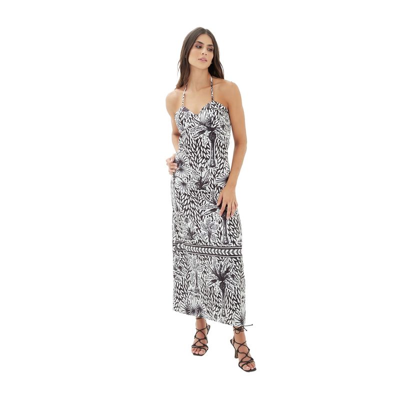 Vestido largo aires del trópico negro  Entresueños
