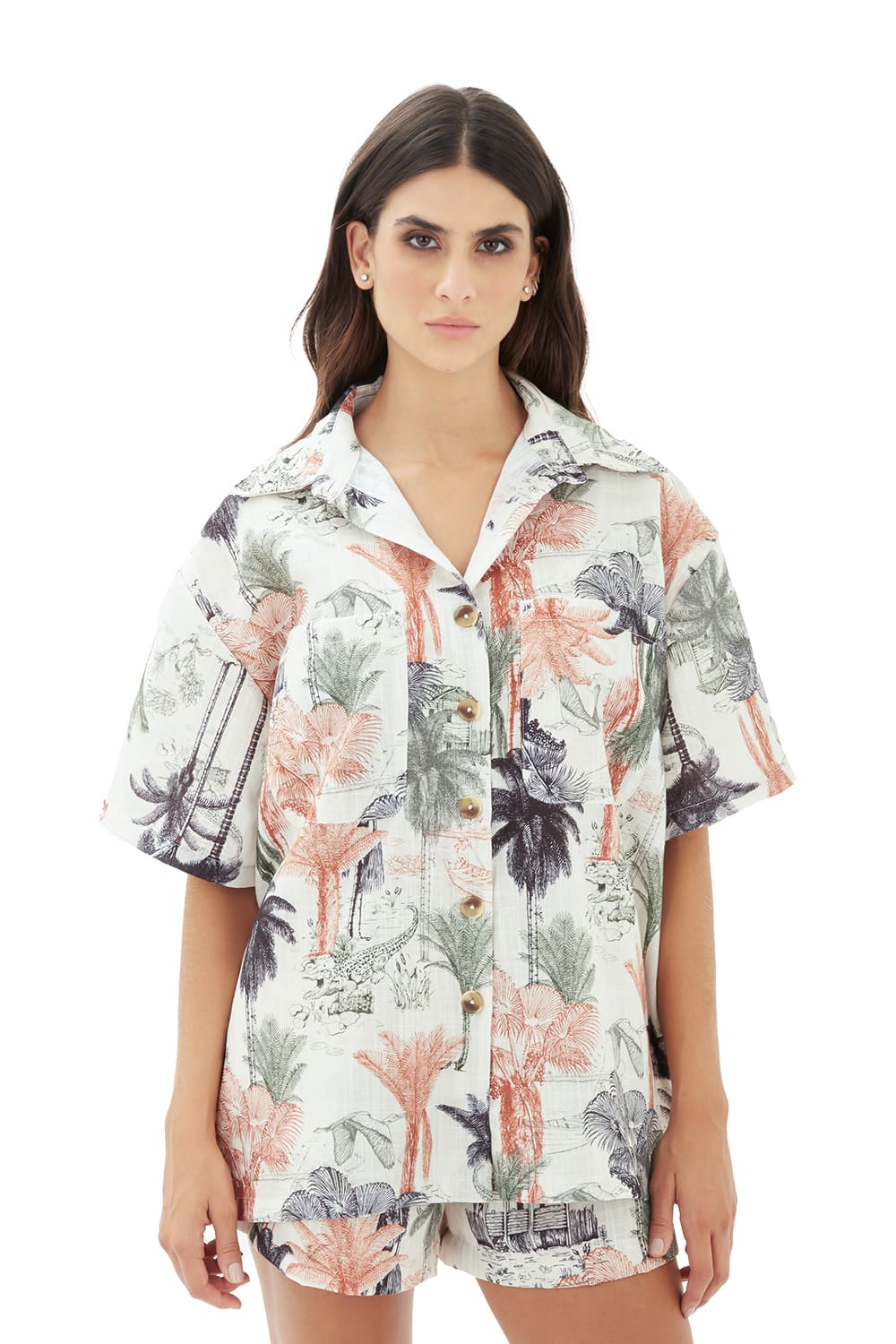 Camisa memorias del mar marfil  Calypso