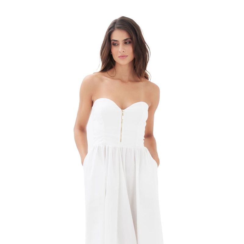 Vestido largo marfil  Halcyon