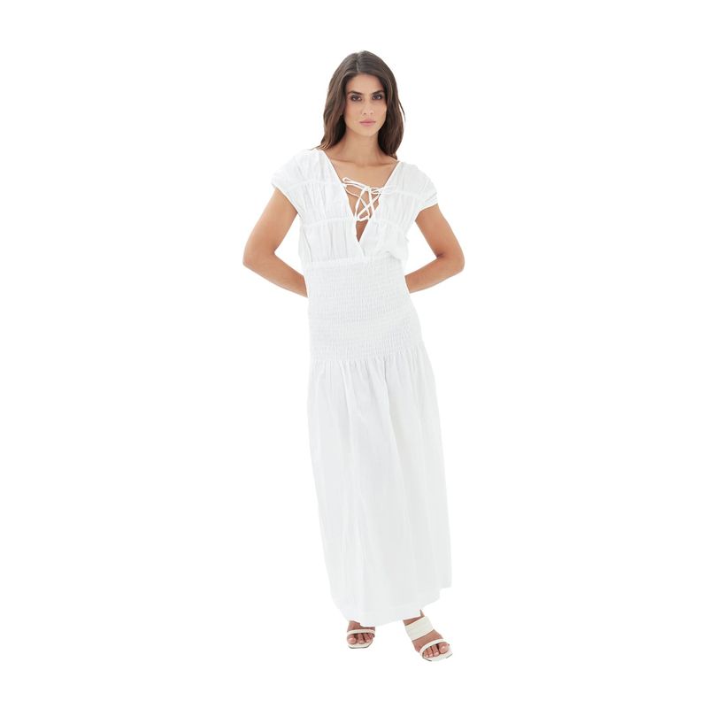 Vestido Largo Carlota Marfil