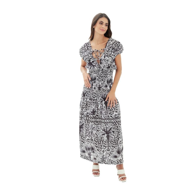 Vestido aires del trópico negro  Carlota