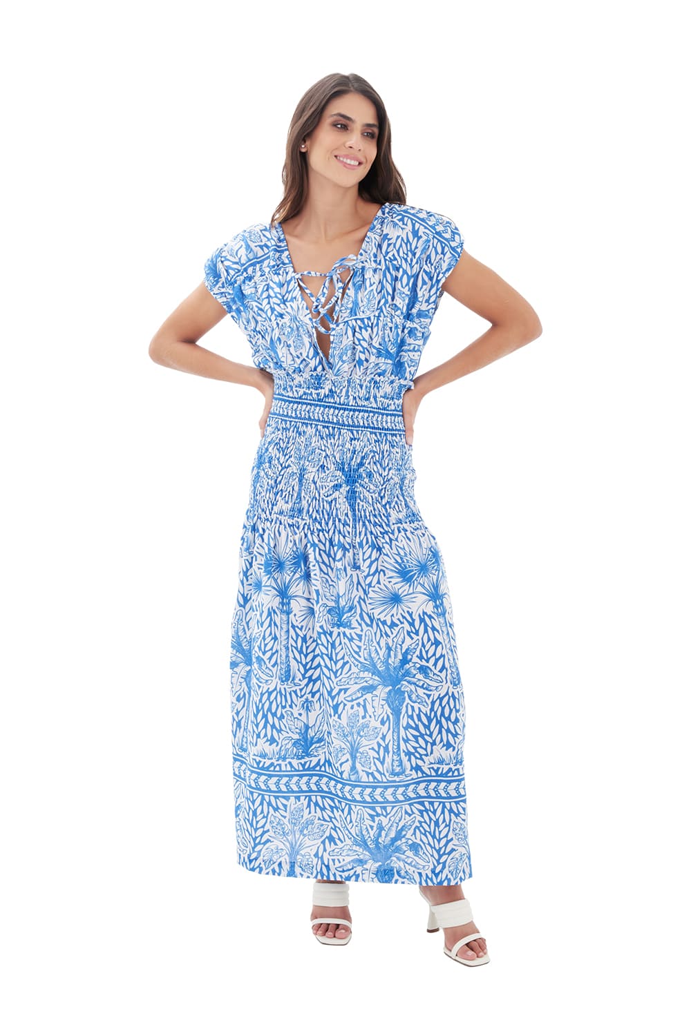 Vestido Largo Carlota Aires_Azu
