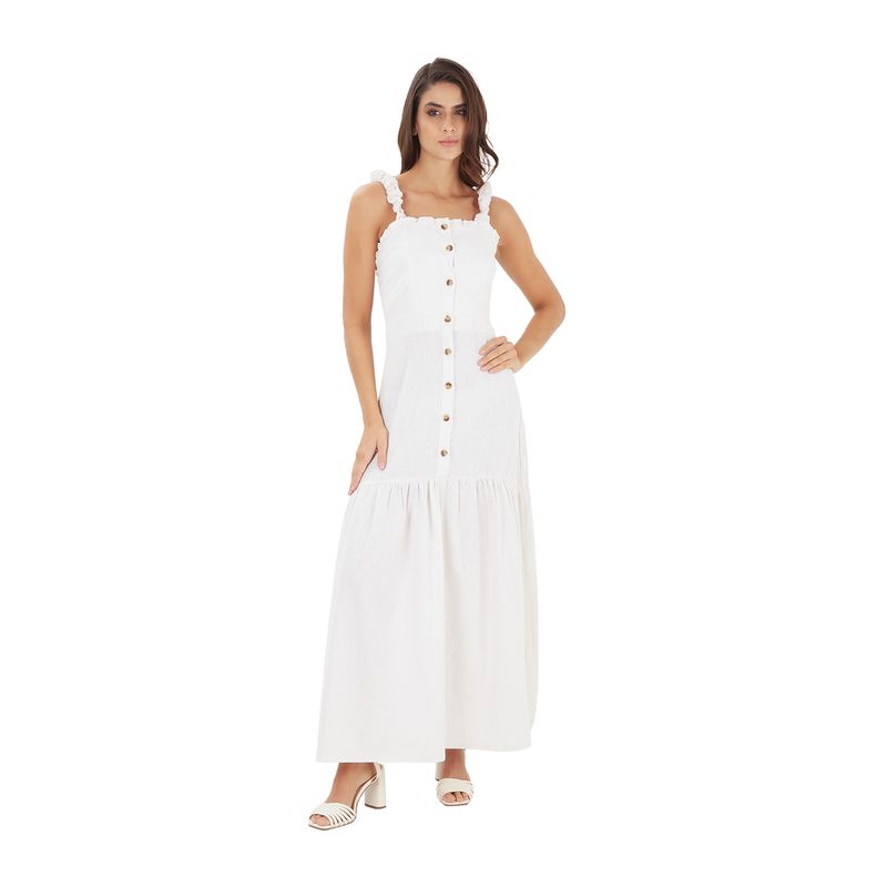 Vestido Largo Clio Marfil