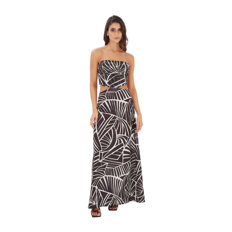 Vestido largo suspiros negro Creative Craf