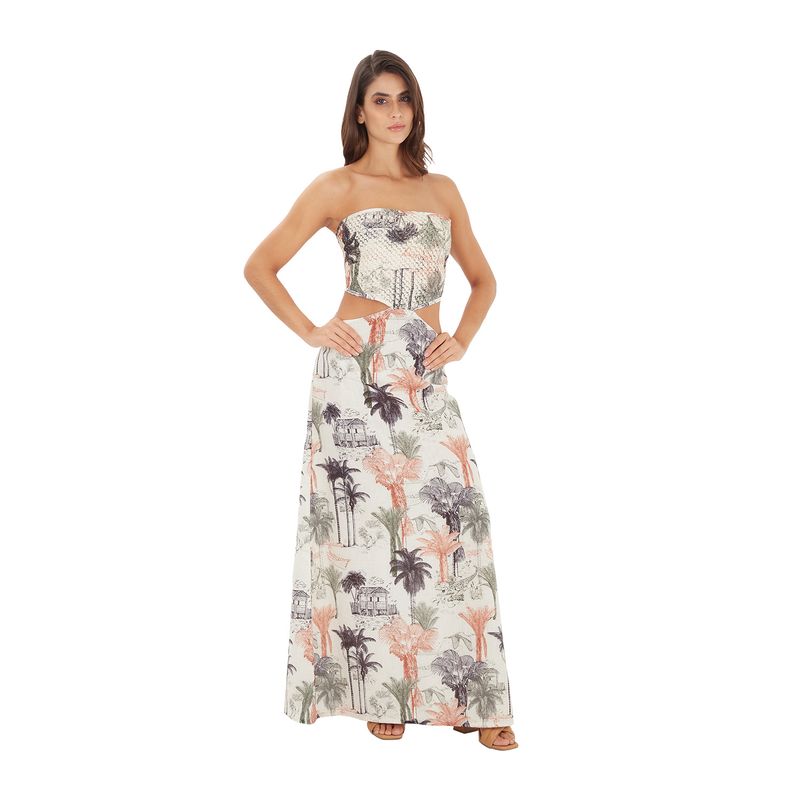 Vestido largo memorias del mar marfil Creative Craf