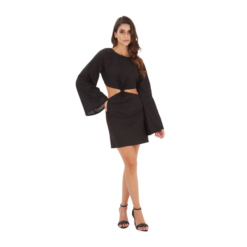 Vestido corto negro Albín