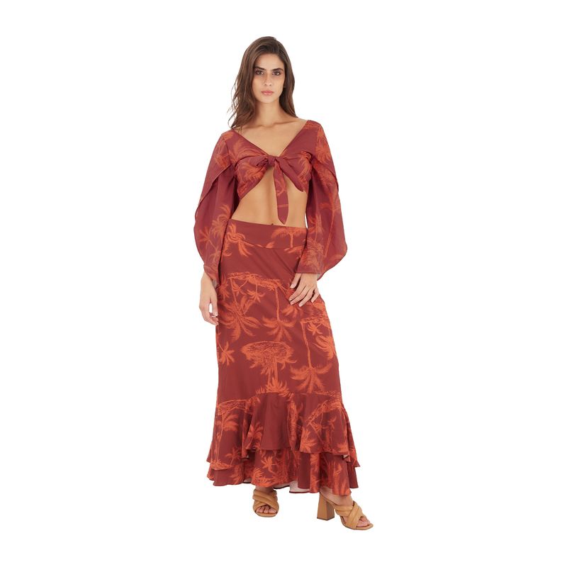 Falda larga mare terracota Nowness