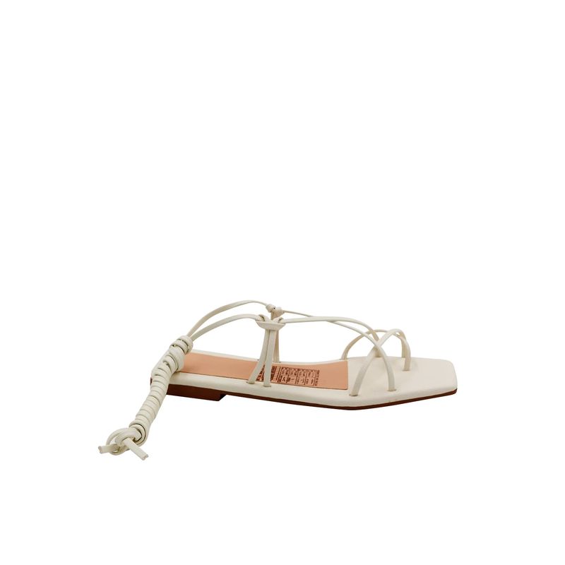 Sandalia Plana Virgil Marfil