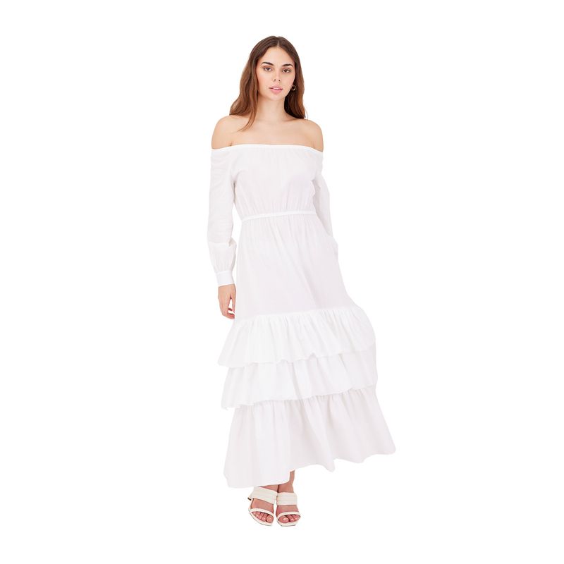 Vestido Largo Marfil Sunflower