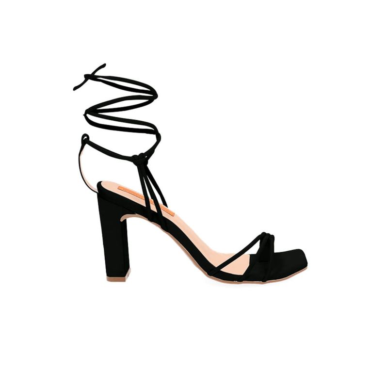 Sandalia tacon Negra para mujer maze