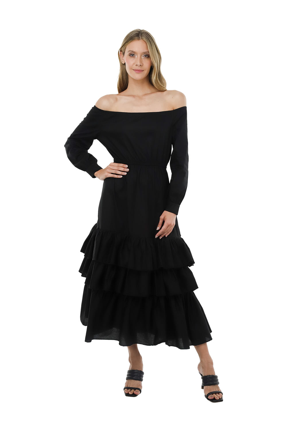 Vestido Largo Sunflower Negro
