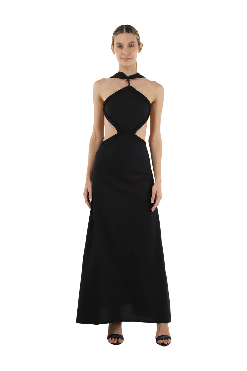 Vestido Largo Lorde Negro