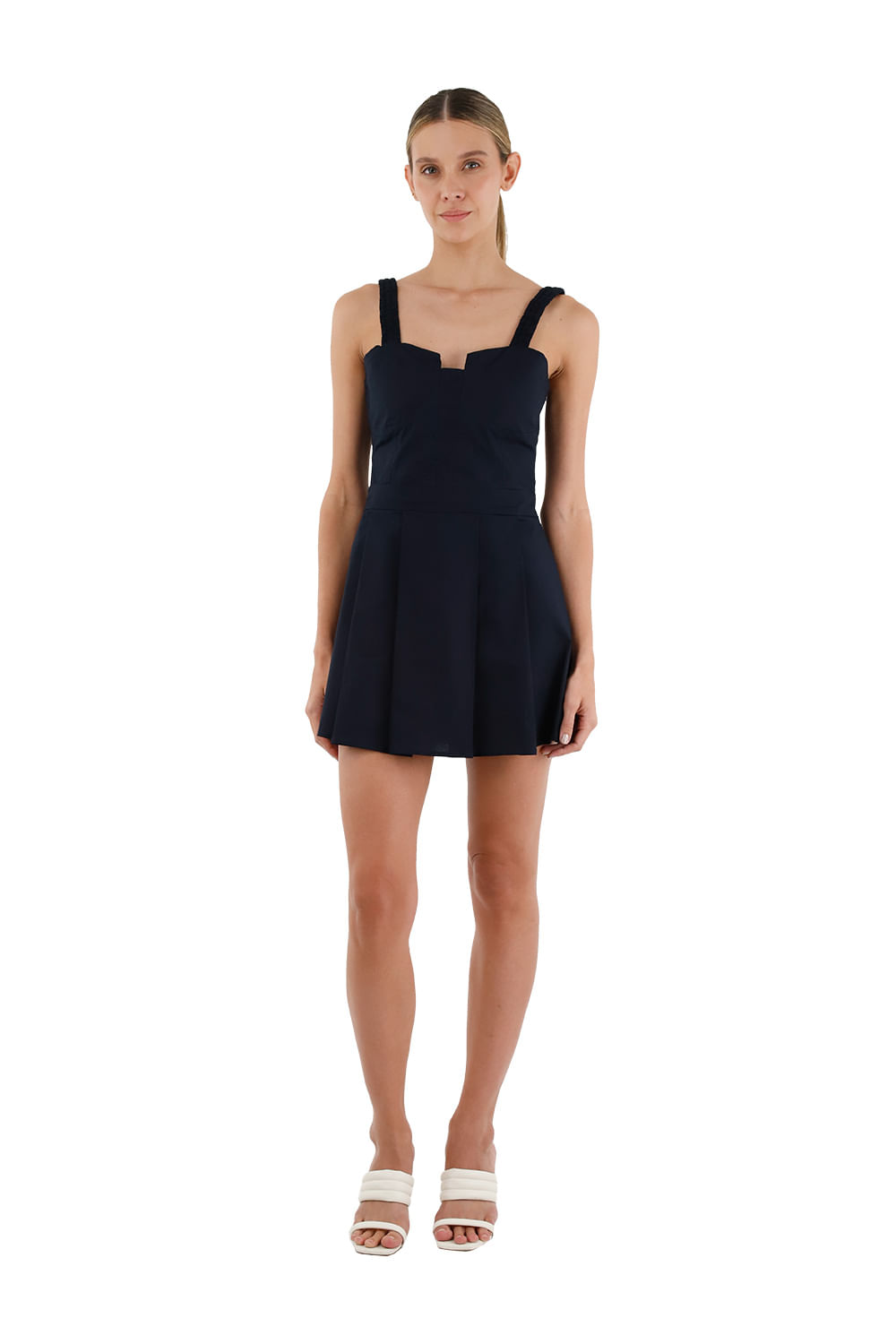 Vestido Corto Dannia Azul Oscuro