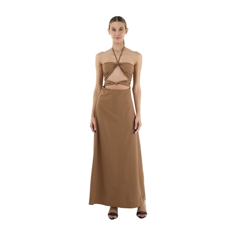 Vestido Largo Delphine Toupe