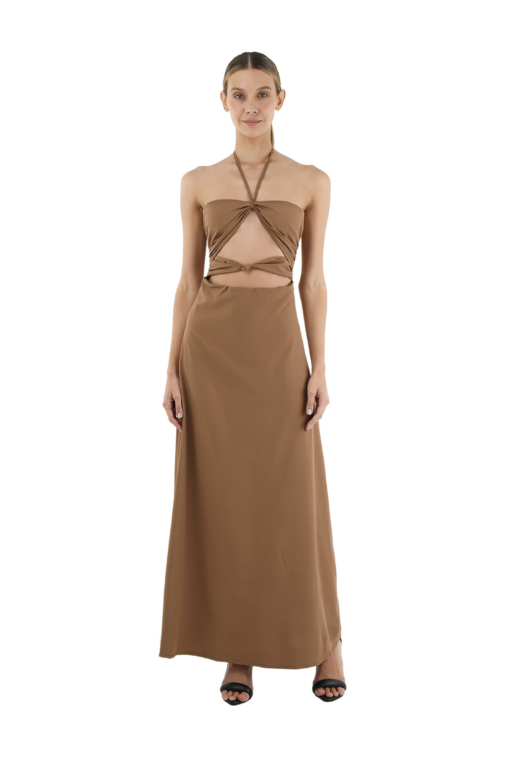 Vestido Largo Delphine Toupe