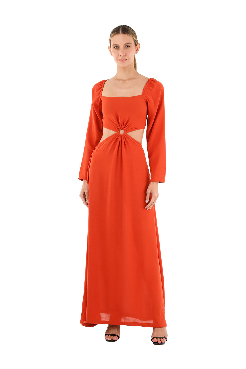 Vestido Largo  Aura Terrracota