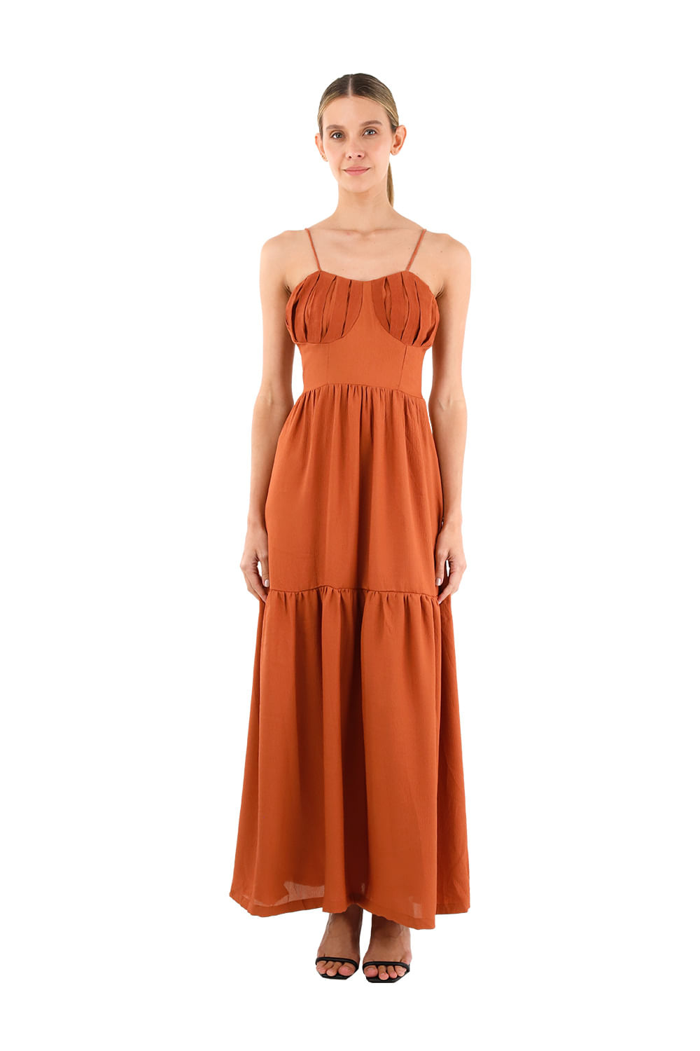 Vestido Largo Reese Terracota