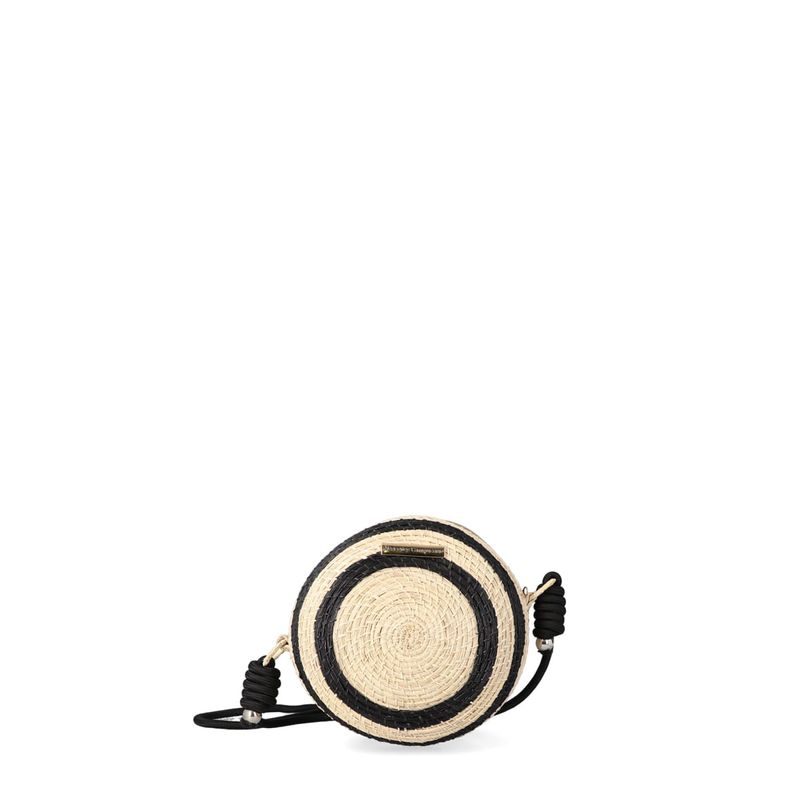 Bandolera natural negro para mujer oasis