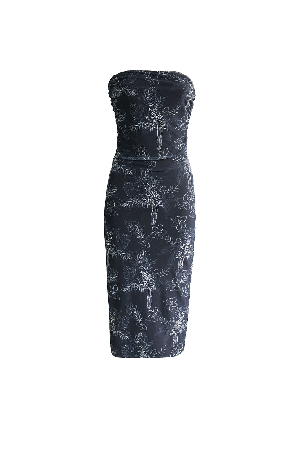 Vestido Largo Noemi Estampado Negro